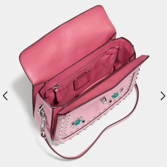 Coach Page Western Rivets Leather Across Body Bag - Picture 3 of 7